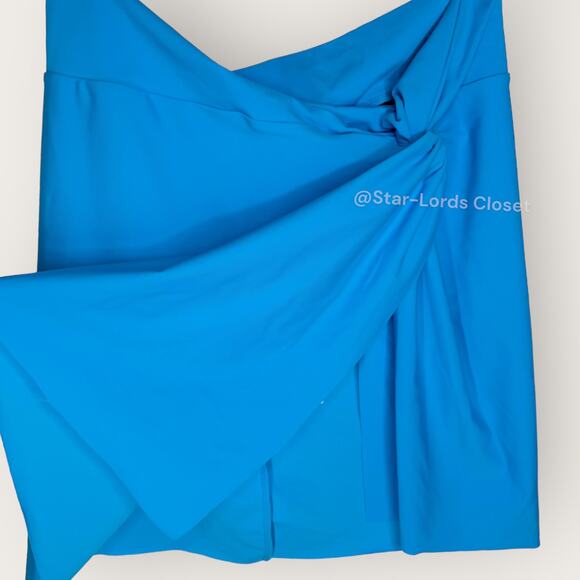 Good American Twist Sarong | Large | Atomic Blue  Mini Skirt Cover Up Pull On - Picture 6 of 10